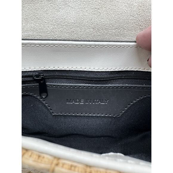 Cheval Firenze Crossbody Purse Straw Leather White NWT Cruise Vacation Old Money - Picture 11 of 15